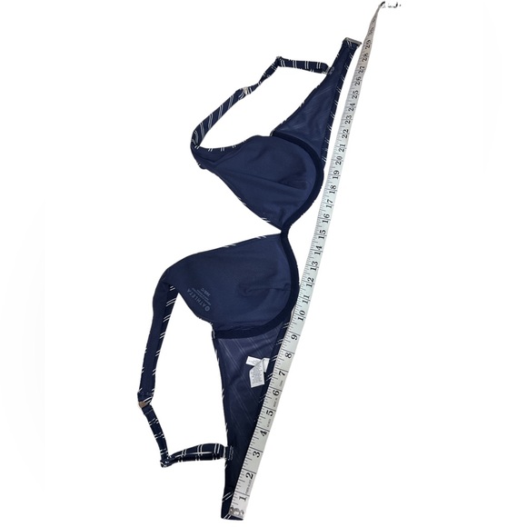 Athleta Piha navy white French stripe underwire bikini top sz 38 B/C bottom sz M - Picture 15 of 16